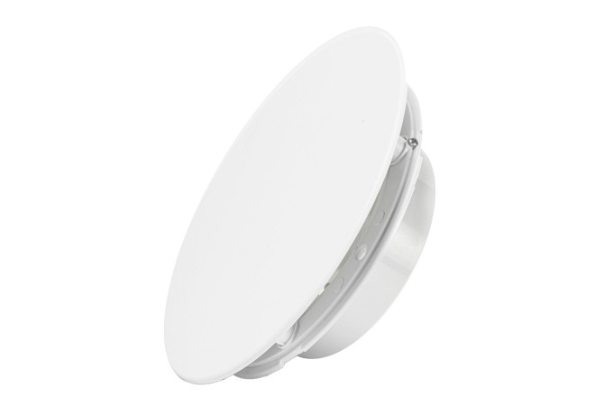 Вентилятор SlimVent МVU 100 с обратным клапаном, пластик круг белый матовый