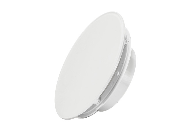Вентилятор SlimVent МVU 100 с обратным клапаном, стекло круг белый матовый
