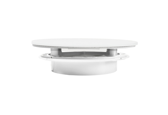Вытяжной сверхтонкий вентилятор SlimVent МVU 100, стекло круг белый глянцевый