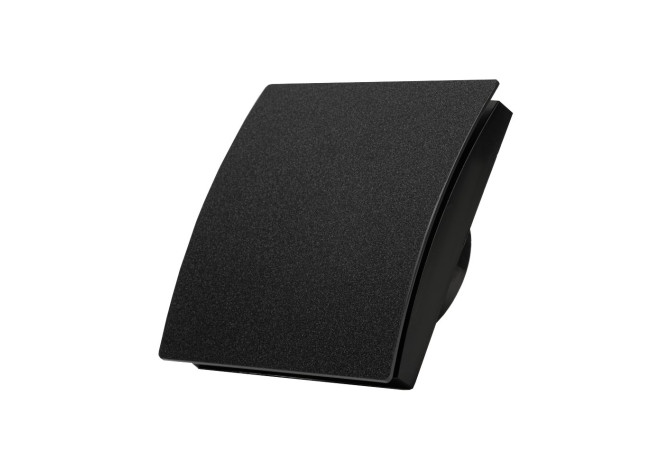 Вытяжной тонкий вентилятор SlimVent МV 100, пластик выпуклый черный матовый