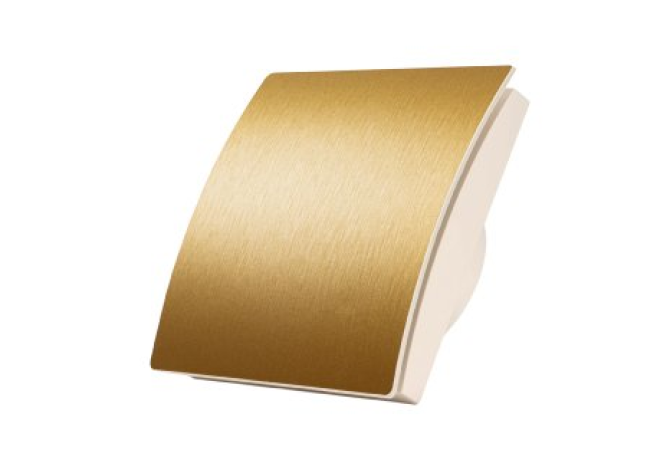 Вытяжной тонкий вентилятор SlimVent МV 100, пластик выпуклый шлифованное золото