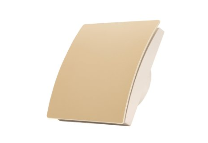 Вытяжной тонкий вентилятор SlimVent МV 100, пластик выпуклый бежевый матовый