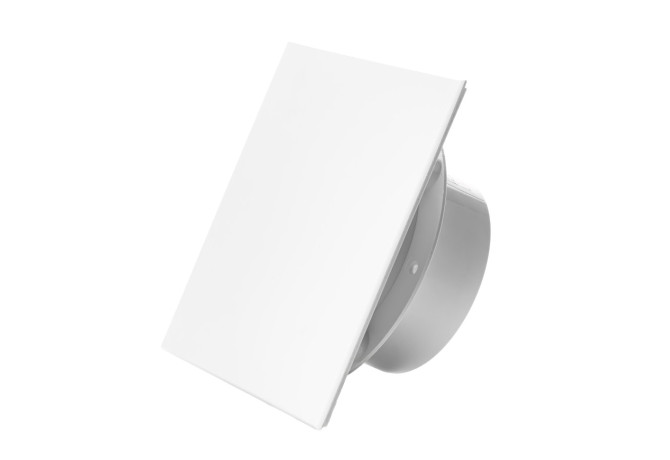 Вытяжной тонкий вентилятор SlimVent МV 100, пластик квадрат белый матовый